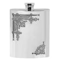 thumbnail image 1 of English Pewter Company 6oz Victorian Patterned Traditional Liquor Hip Flask [SF263], 1 of 4