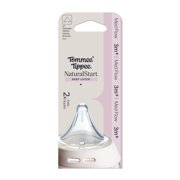 Tommee Tippee Natural Start Deep Latch Triangular Nipples in Medium Flow for 3 months+, 2 Pack