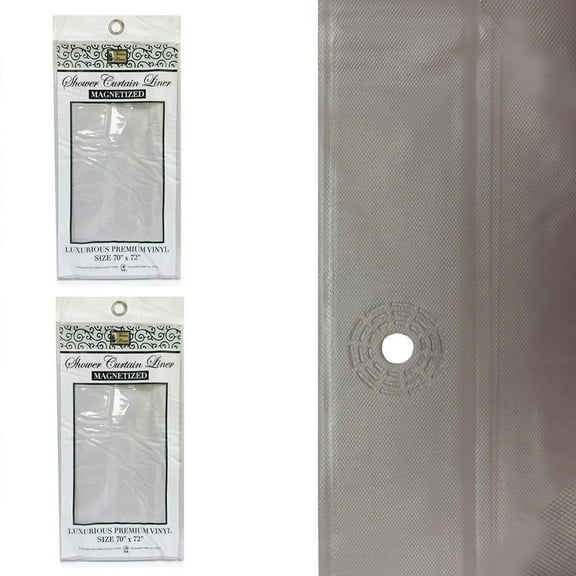 2x Heavy Duty Mildew Free Vinyl Waterproof Shower Curtain Liner With Magnets New
