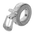 thumbnail image 1 of KAKOWELY Cinturón De Para Mujer Con Diamantes De Imitación Plateado Para Y, 1 of 6