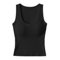 thumbnail image 4 of TEAJOPSUU Womens Summer Knitted Tank Tops Slim Fit Sleeveless Sweetheart Cami Shirts Casual Daily Basic Tank Tops Black, 4 of 5