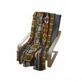 thumbnail image 4 of Kente Pattern Soft Flannel Fleece Throw Blanket, Vertical Borders Inspired by Timeless Cultures Geometrical Design, Cozy Plush for Indoor and Outdoor Use, 70" x 90", Multicolor, by Ambesonne, 4 of 6