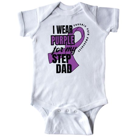 

Inktastic Chronic Pain I Wear Purple For My Step Dad Gift Baby Boy or Baby Girl Bodysuit