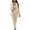 Beige, variant on Scyoekwg Women's Button Lapel Business Casual Blazer Suit Set Fashion Slim 2 Piece Outfits Long Sleeve Blazer Jackets Pants Matching Set (Beige,XL)
