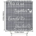 thumbnail image 4 of family theme Curtain Theme Bathroom Curtain Set with Hooks Decor 72"X72", 4 of 9