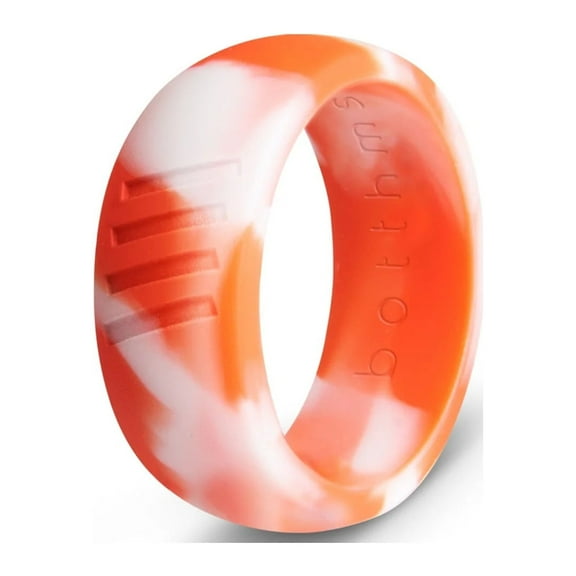 botthms Orange Camo Stripes Silicone Ring
