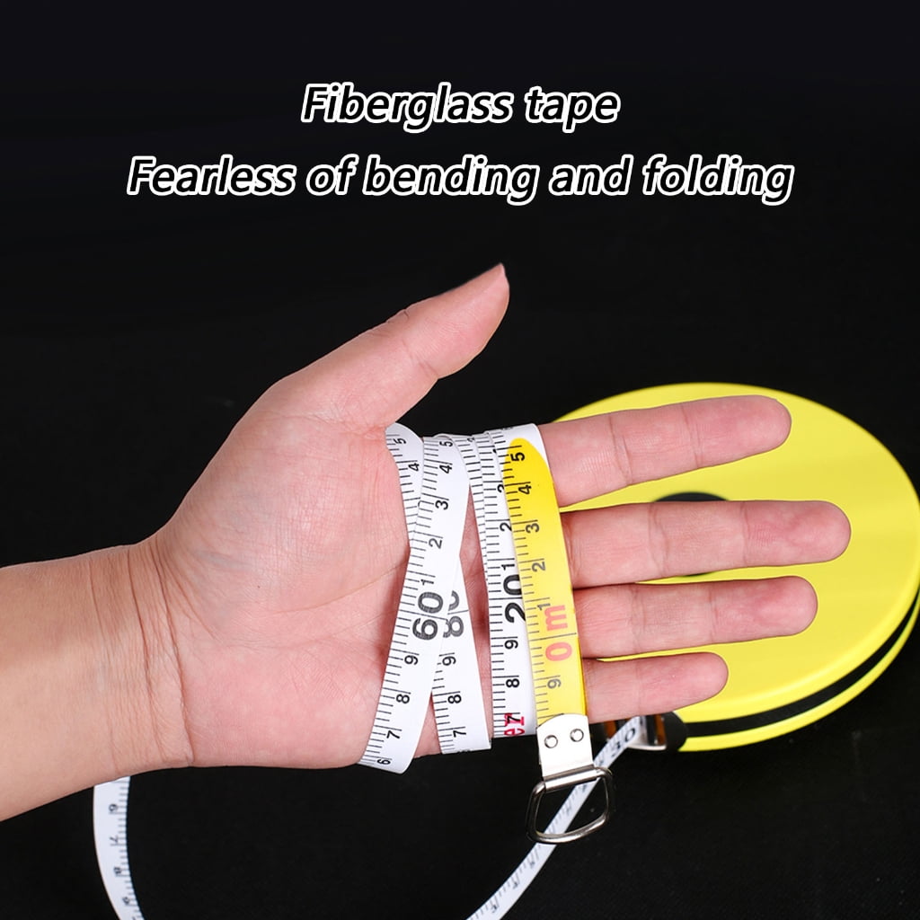 MOMOJIA Easy to Use Fiberglass Tape Measure Featuring Smooth Roller Mechanism and Double Side Scale for Accurate Measuring