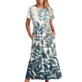 thumbnail image 1 of Dresses for Women Womens Round Neck Short Sleeve Printed Dress, 1 of 1
