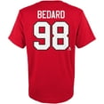 thumbnail image 3 of Preschool Connor Bedard Red Chicago Blackhawks Authentic Stack Name & Number T-Shirt, 3 of 3