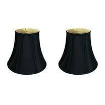 Royal Designs True Bell Lamp Shade, Black, 7" x 14" x 11.5", Set of 2