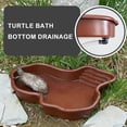 thumbnail image 2 of Waroomhouse Small Turtle Bathtub Turtle Water Basin with Anti-slip Ladder Drainage Hole Perfect for Tortoise Reptiles' Bathing Habitat Landscaping Water Holding, 2 of 8