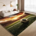 thumbnail image 1 of Soccer Field Sports Area Rugs, Green Football Carpet, Washable Non Slip Low Pile Soft Rug for Bedroom Living Room Decor Mat 5ftx8ft, 1 of 8