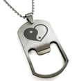 thumbnail image 1 of Stainless Steel Yin Yang Heart Engraved Bottle Opener Dog Tag Pendant Necklace, 1 of 1