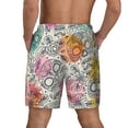 thumbnail image 4 of Fotbe Skull and Flowers Men’s Swim Trunks Quick Dry Swim Shorts Board Shorts with Mesh Lining-XX-Large, 4 of 9