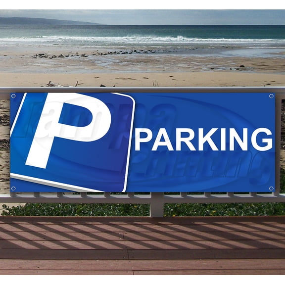 Parking 13 oz Vinyl Banner With Metal Grommets
