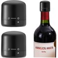 thumbnail image 1 of Tapón de Vino Reutilizable 2 Piezas Tapón de Botella de Vino Espumoso Tapón Hermético Reutilizable con Cerradura para Vino Tinto Champán Cerveza Rojo Verde MX-0133249FYD, 1 of 5