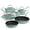Blue, variant on Kenmore Andover 10-Piece Aluminum Cookware Set - Gradient Red