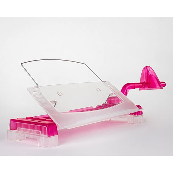 MemoScape Adjustable in-Line Document Holder for Typing | Reduces Neck Strain, Improves Focus, Boosts Desk Organization, and Workflow | Paper Holder Stand for Desk and Home Office - Pink (VUR 4000)