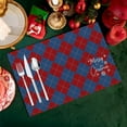 thumbnail image 6 of Dmlowu Christmas Placemats - Non-Slip Placemats for Dining Table, Heat Proof Christmas Place Mats for Kitchen Dining Holiday Party Decor, Merry Christmas Decorations Table Mats, 6 of 6