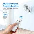 thumbnail image 6 of Wall-Mount Fan with Remote, TaoTronics 16 Inch Wall Fan with 3 Wind Modes, 8 Hour Timer, 90 Degree Oscillating, White, 6 of 9