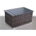 thumbnail image 2 of Living Source International Causeuse d'Extérieur en Osier avec Coussins, Espresso/gris, 2 of 7