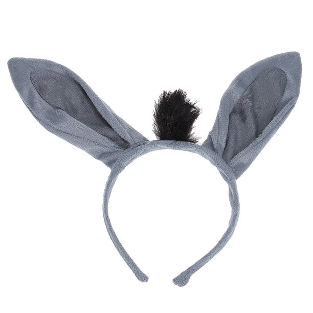 KAKOWELY Diadema para mujer, bonita banda para el cabello, diadema con orejas de animal, diadema con orejas de burro, accesorio para tocado de fiesta