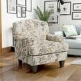 thumbnail image 4 of Furniture of America Haveli Chenille 3-Piece Sofa Set with Floral Chair in Ivory, 4 of 11