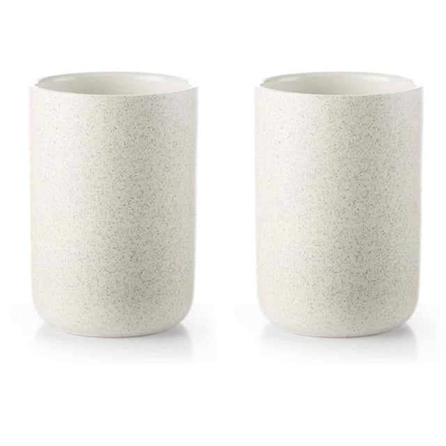Portacepillos de dientes para baños - Juego de 2 tazas de cerámica para cepillos de dientes y pasta de dientes, vasos para baño, vaso reutilizable para enjuague bucal y cepillo de dientes,