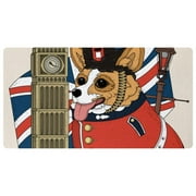 OWNNI Home Decor Corgi Dog British Pattern Rectangular Kitchen Mat Runner Rug, 15.7"x29.5" Washable Non-Slip Absorbent - Ideal for Kitchen Runner
