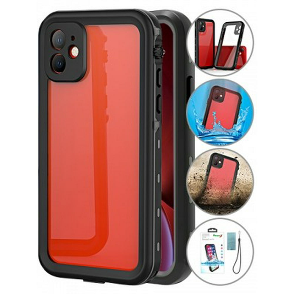 Kickstand Transparent Red Pepper Waterproof Case for iPhone 11 (6.1