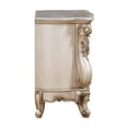 thumbnail image 3 of Acme Gorsedd 2-Drawer Wooden Nightstand with Marble Top in Golden Ivory, 3 of 6