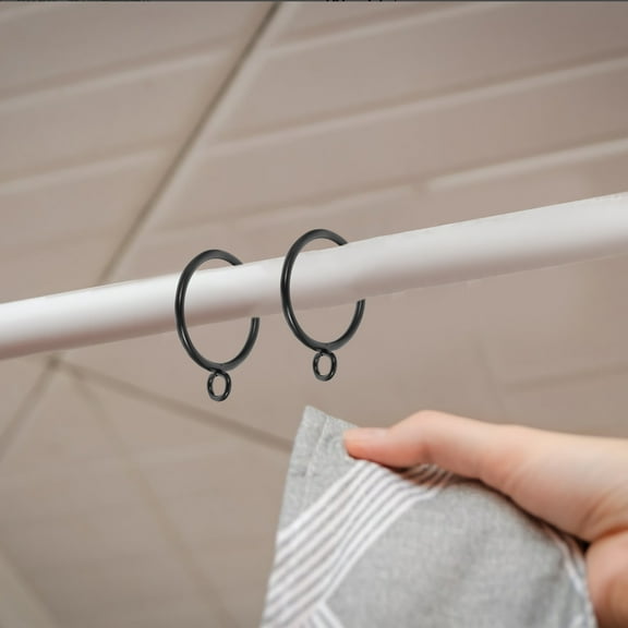 FRCOLOR  40 Pcs Curtain Ring Bronze Curtains Hangers Hook Rings Black