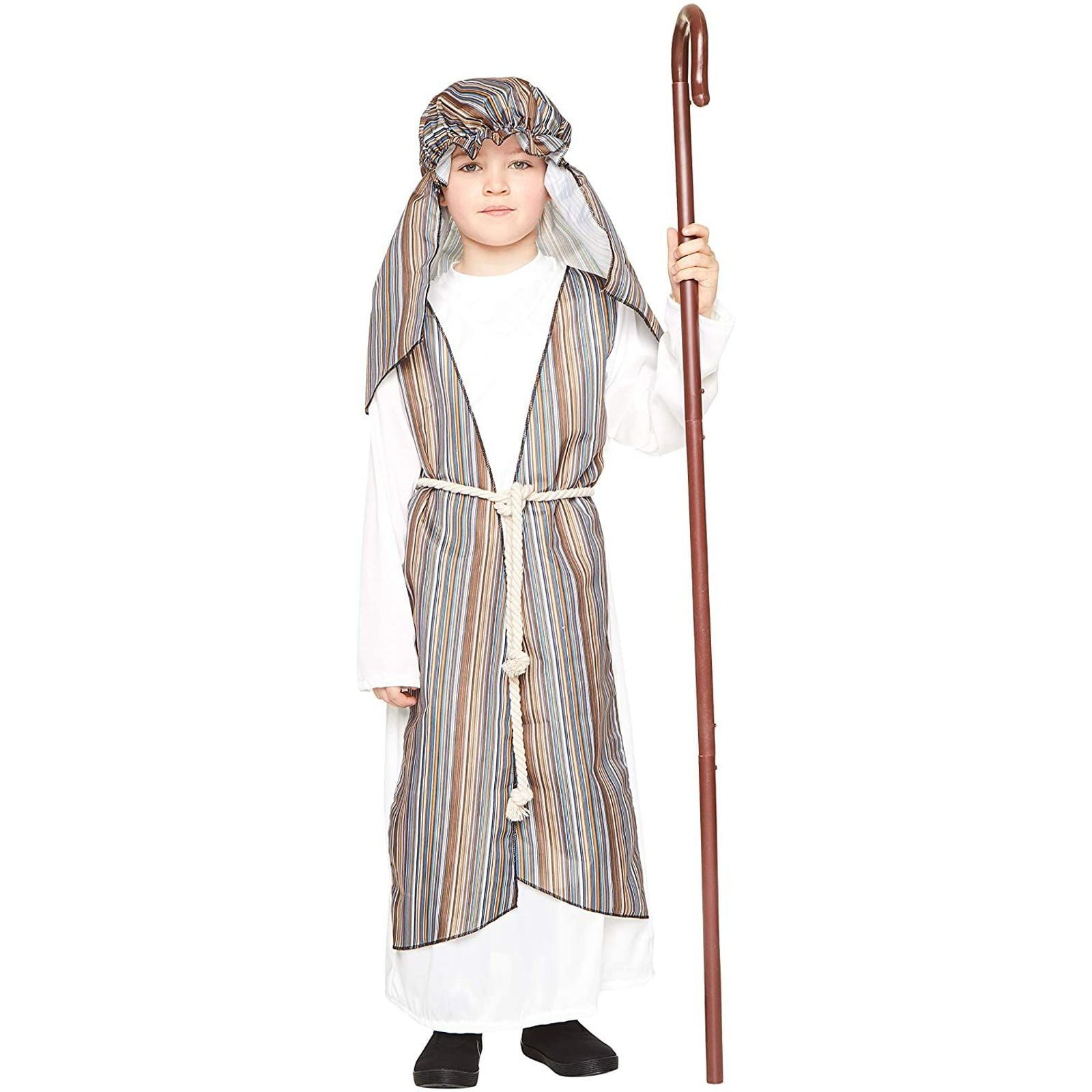 Hook Cane Christmas Costume Outfit Nativity Fancy Dress Up Shepherds Crook 