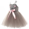 thumbnail image 5 of LIIPEE Girls Summer Outfits 3 Piece Set Kids Cartoon Dress Up Fashion Graphic Mesh Dresses Tail And Headband Cute Comfortable Halloween Party Performance Wear,6-7 Years, 5 of 8