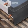 thumbnail image 3 of HNB Store Magic Bed Skirt 16" inch Drop Pleated Pattern, Split Corners Microfiber BedSkirts (King-Dark Gray), 3 of 6