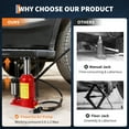 thumbnail image 6 of Ladcaser 20 Ton Air Hydraulic Bottle Jack, Heavy Duty Dual Power Pneumatic/Manual Car Lift for Trucks & SUVs, Low Profile 10.2"-20.1" Lift Range, with Safety Valve, 6 of 7