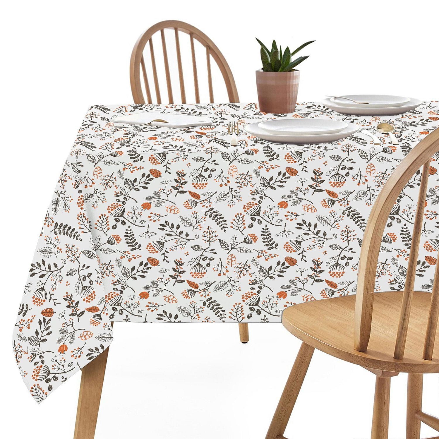 Cotton Table Cloth (52" X 72") (Persimmon)