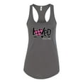 thumbnail image 2 of Wild Bobby, Loved John 3:16 Inspirational/Christian Women Racerback Tank Top, Dark Grey, Small, 2 of 6