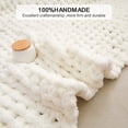 thumbnail image 2 of Mooreeke Chunky Knit Blanket 40"x50" White Cream Soft Washable Chenille Throw Blanket Cozy 100% Handmade Crochet Blankets with Jumbo Chenille Yarn for Couch Bed Sofa Room Decor, 2 of 7