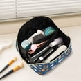 thumbnail image 2 of FORMRS Makeup Bag Travel Cosmetic Organizer for Women Fold Flat Zipper Pouch with Handle, Cartoon Mail Truck Pattern, 2 of 8