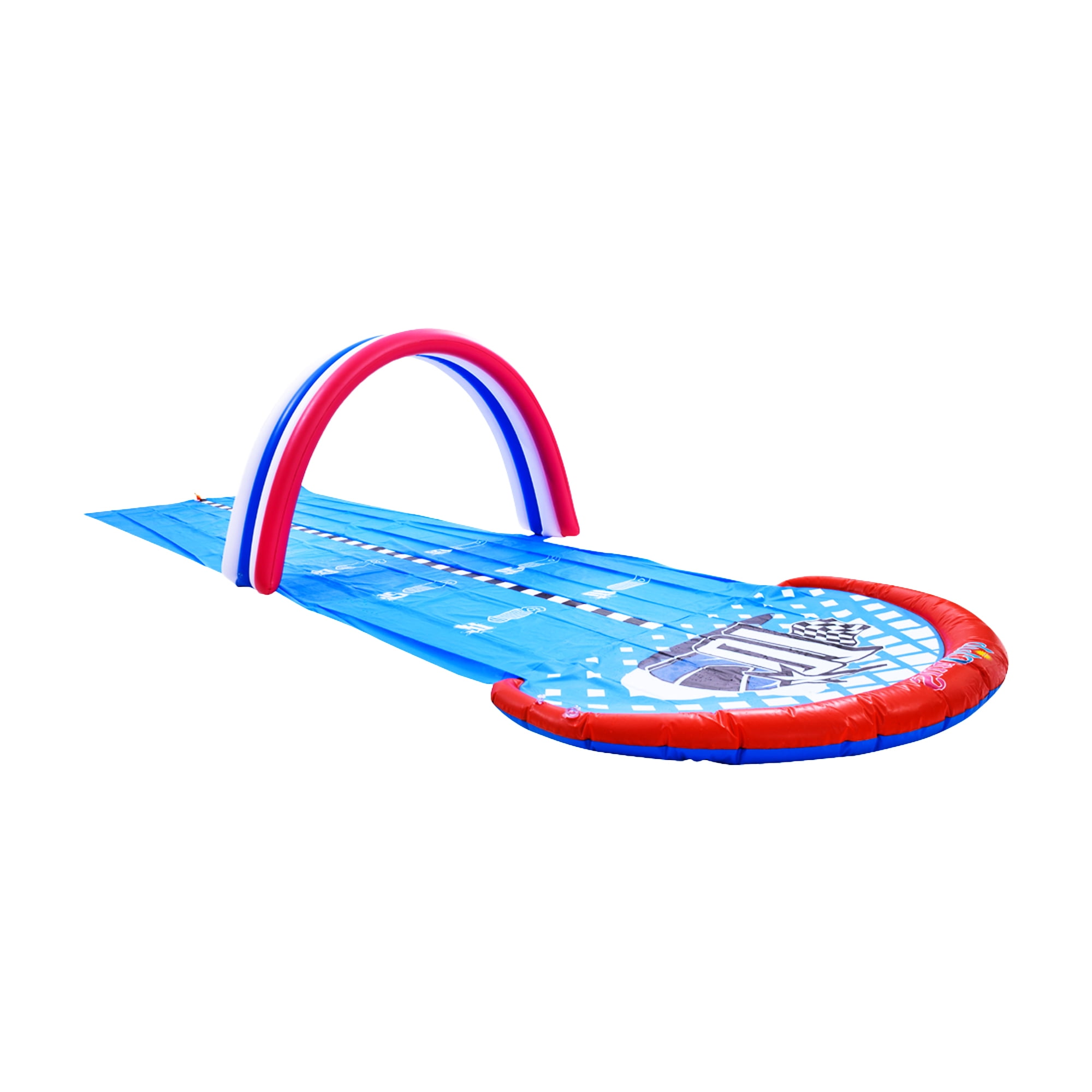 Pool Central Inflatable Ground Race Track Water Slide - 16' - 2-Person