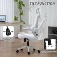 thumbnail image 4 of Ergonomic High Back Mesh Office Chair with Adjustable Rotatable Headrest and Lumbar Support, Cream White Computer Desk Chair for Home Office, Study, and Workspace, 23.6" W x 48" H, 4 of 7