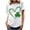 White, variant on Patlollav Women Tees Under $10,Women's St. Patrick'S Day T-Shirt Shamrock Heart Print Round Neck Short Sleeve Casual Tops