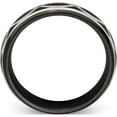thumbnail image 3 of Black Ti & Sterling Silver Satin Infinity Ring, 3 of 6