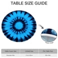 thumbnail image 6 of Blue Tie Dye Spiral Pattern Round Fitted Tablecloth with Elastic Edge,Dining Table Cover Waterproof,Outdoor Round Tablecloth for Camping,Dining,Indoor and Outdoor, 6 of 7