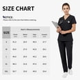thumbnail image 6 of Niaahinn Scrubs for Women Set - V-Neck Top & Elastic Waist Pants for Nursing Uniforms with 7 Pockets, 6 of 7