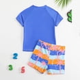 thumbnail image 3 of uikmnh Boys 2 Piece Short Sleeve Rash Guard Swim Set Tropical Sunny Print UPF 50+ Sun Swimwear Size:2-3 Years, 3 of 6