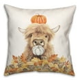 thumbnail image 2 of Creative Products Autumn Cow Leaf Pile 18 x 18 Indoor / Outdoor Pillow, 2 of 3