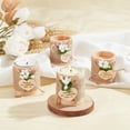 thumbnail image 4 of Paquete de 12 portavelas de madera para velas pequeñas con cuerda de yute y flor de espuma, ideales como recuerdos para bodas y fiestas., 4 of 6