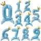 thumbnail image 4 of Globos con números del 0 al 9 de 32 pulgadas, de aluminio dorado, azul y plateado, decolorados, digitales, para baby shower, globos para niños, decoración para fiesta de cumpleaños, 4 of 4